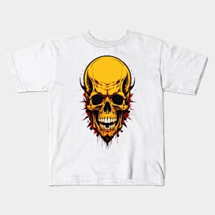 Gold Skull Art Kids T-Shirt